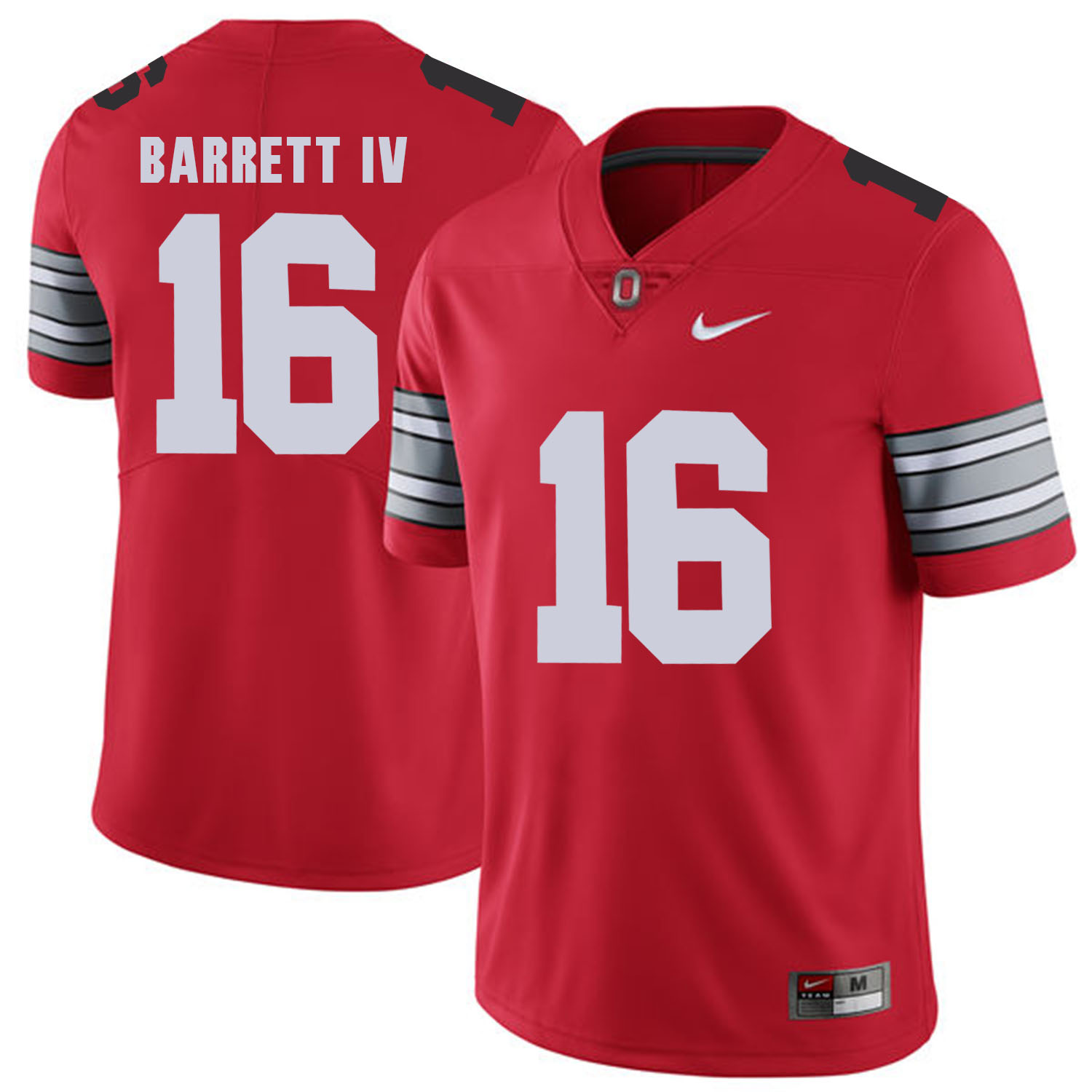 Men Ohio State 16 Barrett iv Red Customized NCAA Jerseys